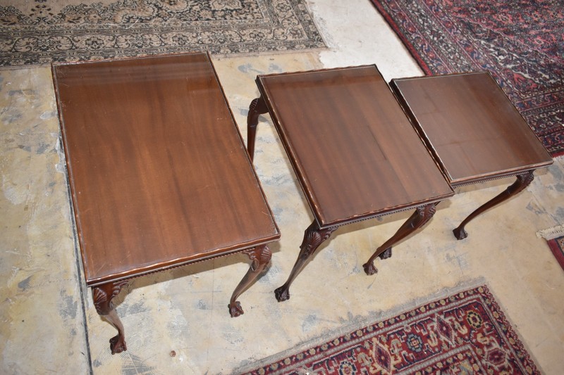 Antique Mahogany Stacking End Tables, a set of 3-Grandma gallery