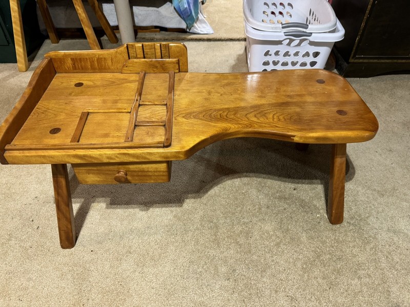 Vintage Cushman Colonial Creations Maple Cobblers Bench Table Rustic gallery