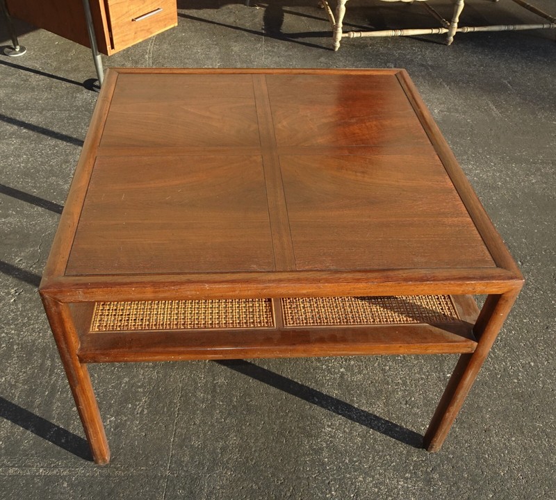 Vintage Baker Two Tier Cane End Table Side Table gallery