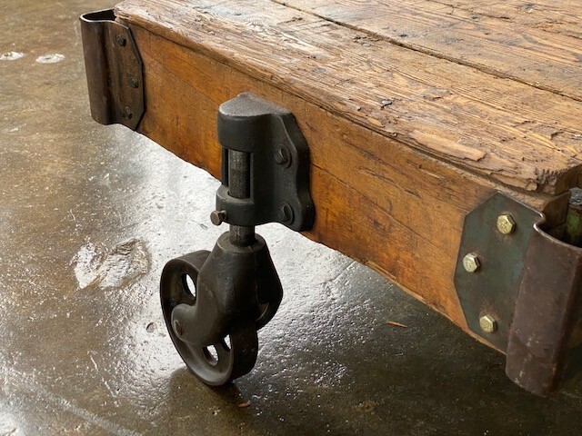 Antique Railroad Factory Cart Coffee Table gallery