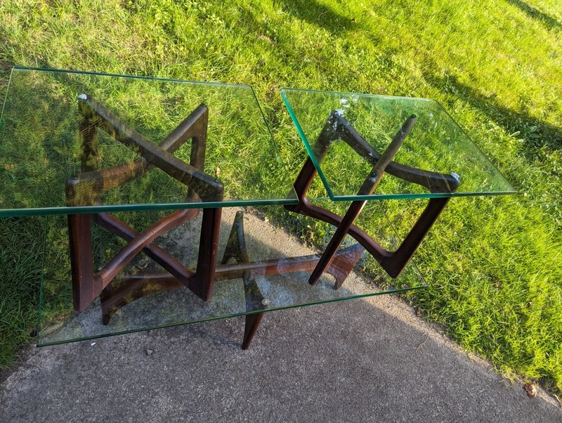 Adrian Pearsall Stingray Three Piece Mid Century Modern Coffee & End Table Set gallery