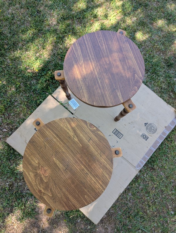 VINTAGE Set Of 2 MCM Mid Century Modern Side Tables Nesting Stackable gallery
