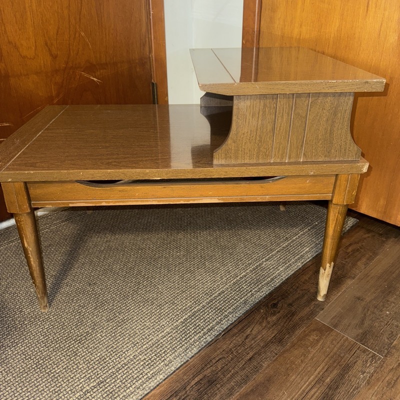 Mid Century Modern Step Table Cone Legs Mersman Side End Wet Bar Read gallery