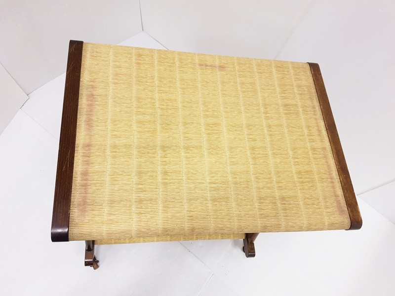 Serving Table TELE Gueridon on Wheels Jullian Oak Metal 1960 Vintage 60s gallery