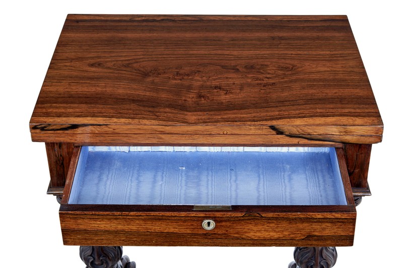 WILLIAM IV 19TH CENTURY FLIP TOP SIDE TABLE gallery