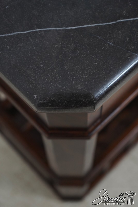 65205EC: Magazine Rack End Table w. Marble Top gallery