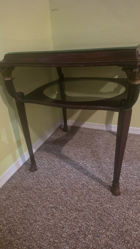 Vintage Dark Wooden Table From 18-1900s gallery