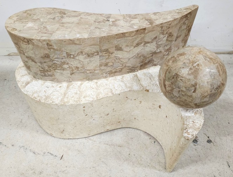 Tessellated Sculptural Coffee Table Mactan Stone gallery