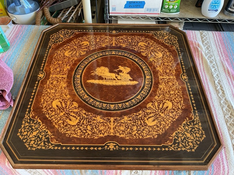Vintage Handcrafted Italian Multi-Game Table-Sorrento Italy-Notturno Intarsio gallery