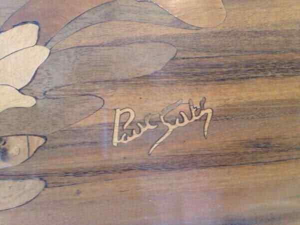 Antique Art Nouveau Inlaid Table Signed Paul Guth Circa 1920 gallery