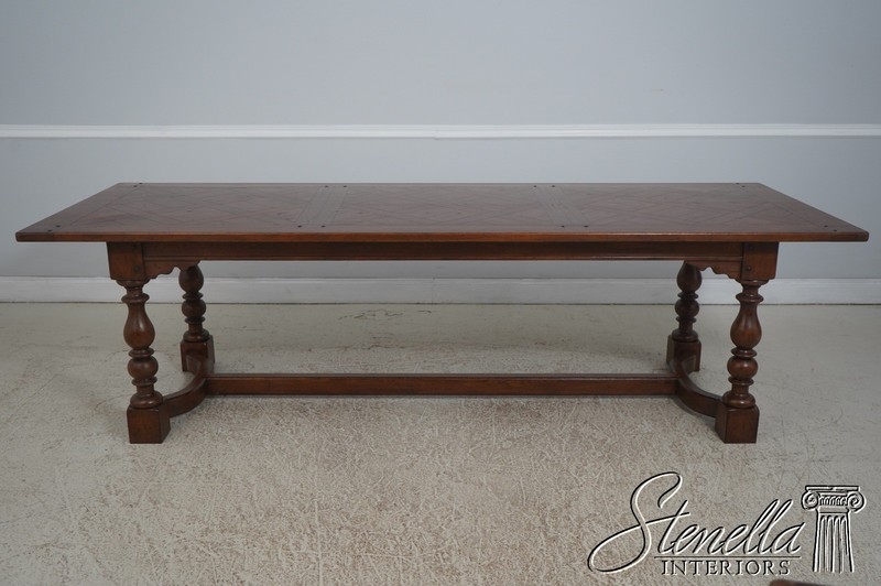 L72587: JONATHAN CHARLES Large Chestnut Banquet Dining Table gallery
