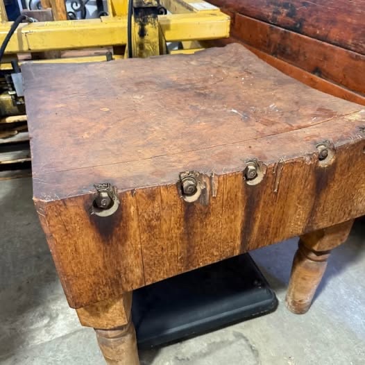 Handmade Vintage Butcher Block Table