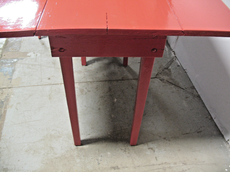 PRIMITIVE FARMHOUSE DROP LEAF KITCHEN TABLE & CHAIRS PAINTED ALKYD FINISH gallery