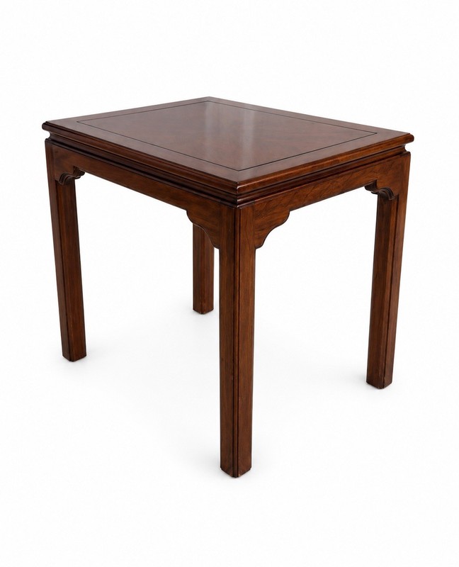 Vintage Chinese Asian Ming Style Solid Wood Side / End Table Mid Century Era