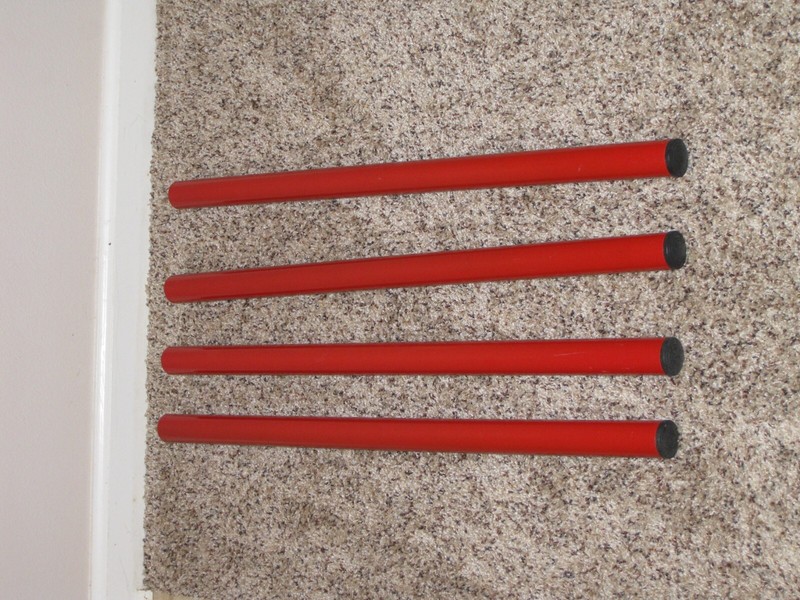 Vintage Red Fly Line Table - Top is 31.5" square - Made in Italy gallery