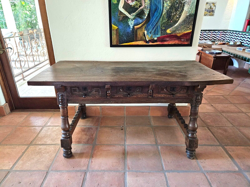 17TH C SPANISH TRESTLE TABLE