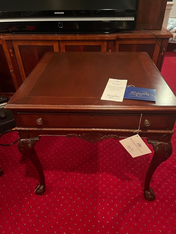Vintage Lexington Palmer Home Collection Chippendale End Table Mahogany