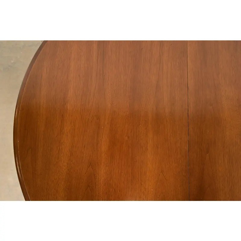 Drexel French Provincial Louis XV Walnut and Cream Lacquered Dining Table, 1962 gallery
