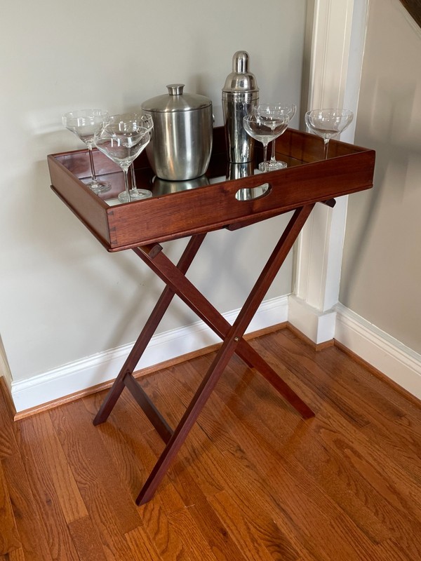Signed Butler’s Tray on Stand in Mahogany, 19th-Century gallery