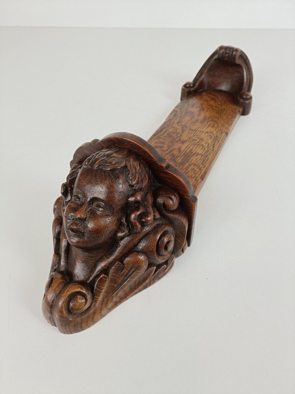 Gorgeous Small wall hanging mounted Console table Angel Putti Hand carved Wood gallery