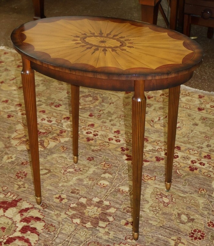 Maitland Smith Mahogany And Satinwood Inlaid Regency Style Cocktail End Table gallery