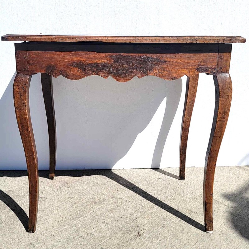 Antique French Provincial Louis XV Period Walnut Side Table 18th century gallery