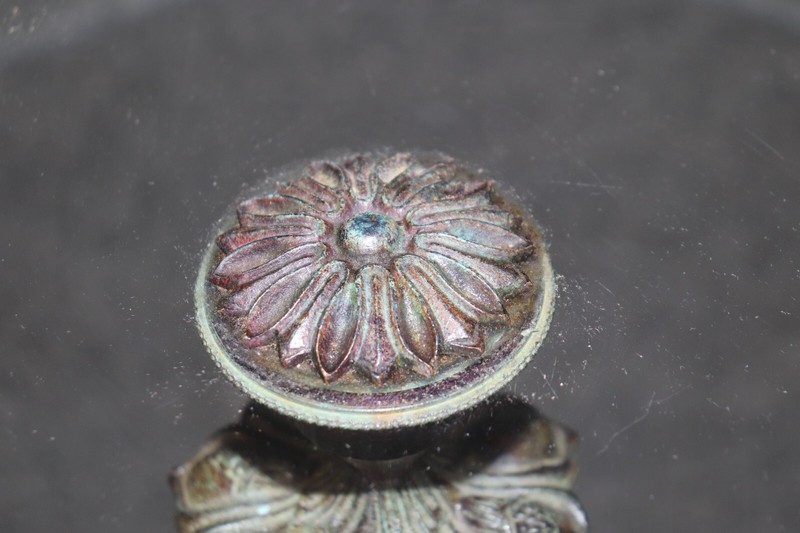 Gorgeous Pair Verdi Gris Bronze Circular Neoclassical Italian Gueridons Tables gallery