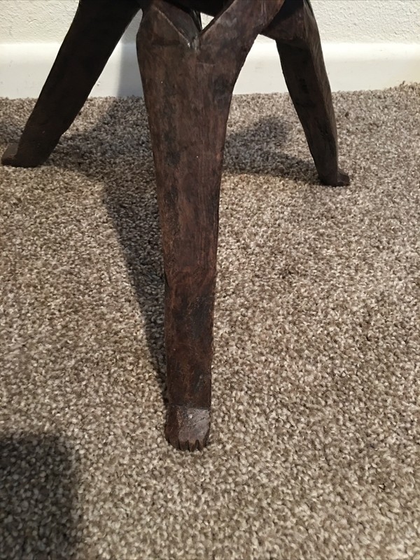 Unique Vintage Hand Carved Teak Wood Key Side Coffee Table Stand gallery