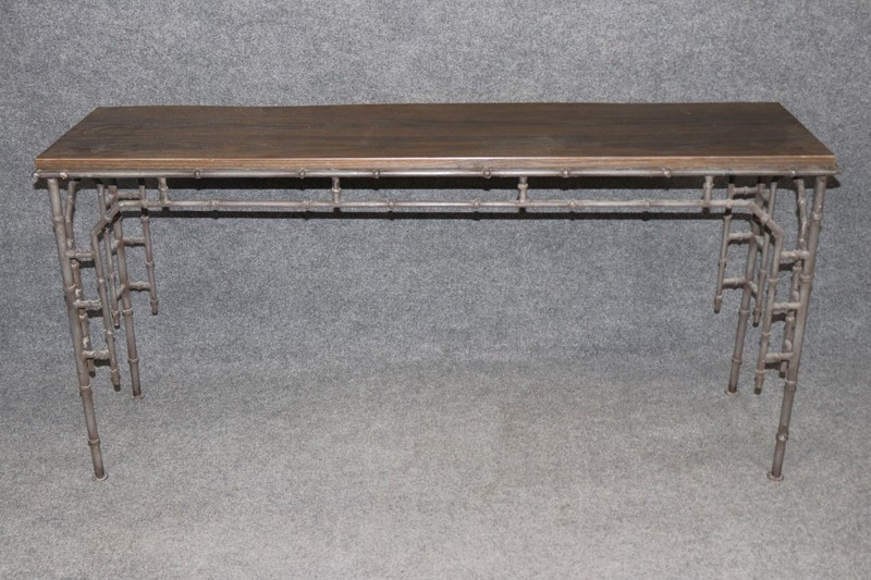Bagues Style Metal & Laminate or Formica Top Console Table gallery