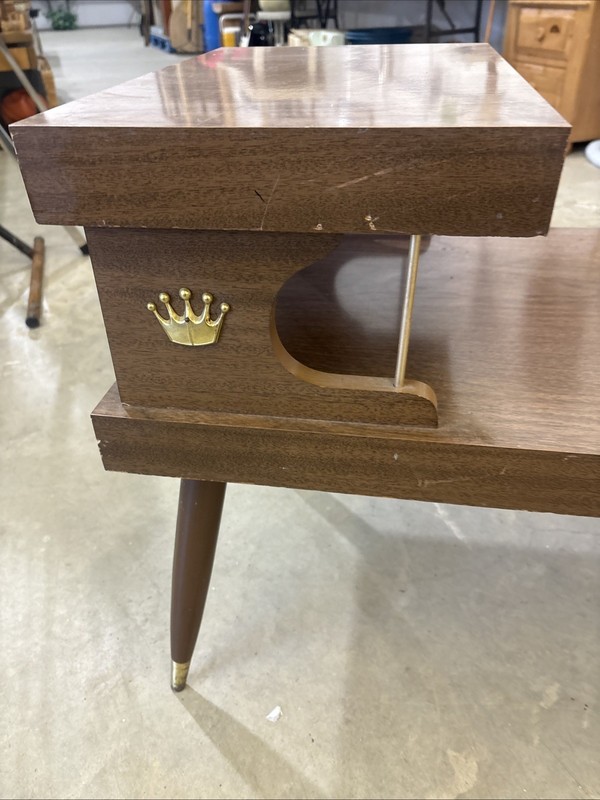 Vintage Mid-Century Modern Two-tier Step End Table Retro Side Table 🔥🔥🔥 gallery