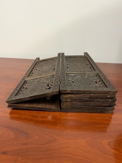 Exquisite Antique Hand Carved Indian Foliate Octagonal Table 19th Century gallery