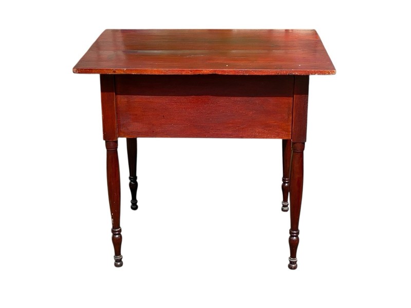 Antique Pennsylvania Pine Work Table with Heart Shaped Escutcheon gallery