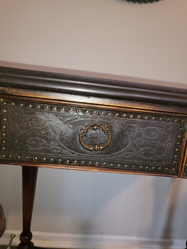 Antique Theodore Alexander Table, William And Mary Armory gallery