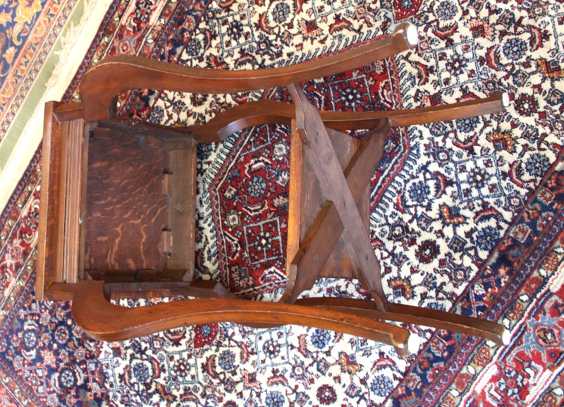 English Antique Carved Tiger Oak Edwardian Side Table gallery