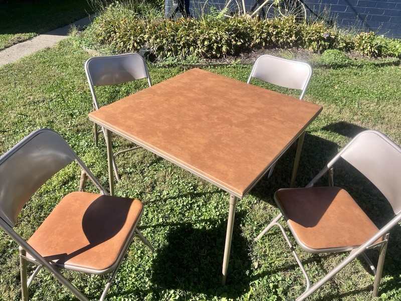 Vintage Samsonite Folding Table And Chairs
