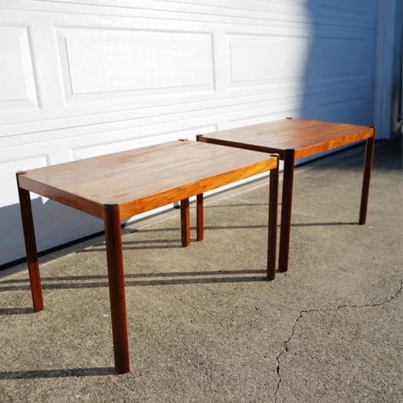 Danish Modern Teak Side Tables by Hans Olsen - Pair gallery
