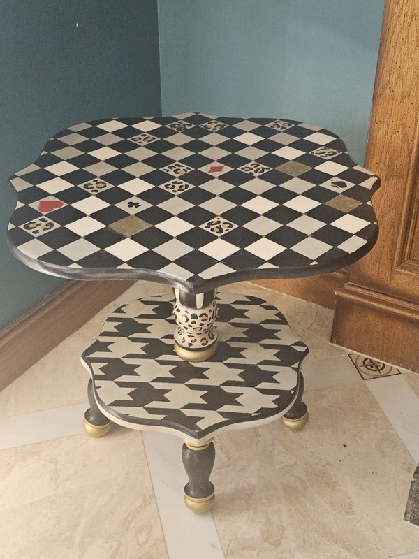 Whimsical Checkered Table