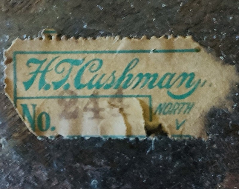 Early 1900s H.T. Cushman Mfg. #244 Smokers Table 20.5 W x 26 H x 12 D -No Stands gallery