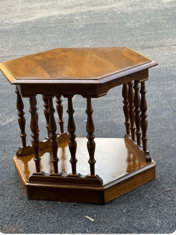 VTG Ethan Allen American Traditional Maple Hexagon Side End Accent Table Wood