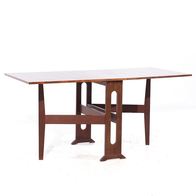 Mid Century Danish Rosewood Gate Leg Dining Table