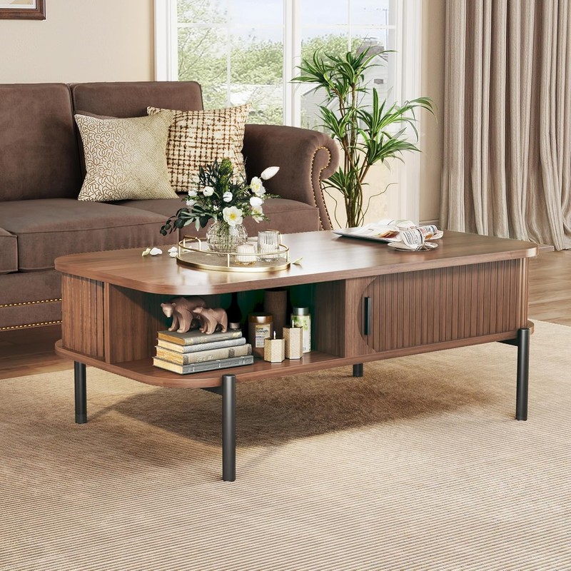 Coffee Table, 39.4" Mid Century Modern Coffee Tables for Living Room, Coffee gallery