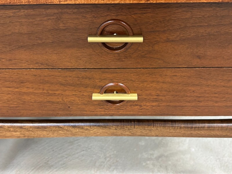 Refinished Walnut End Tables by Bassett - A Pair gallery