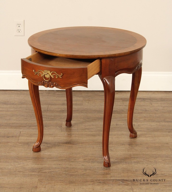 Baker Furniture French Country Style Walnut Side Table gallery