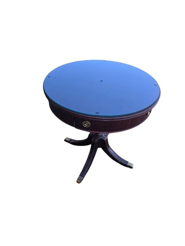 Mid Century Modern Vintage Lane 26″ Round Drum Table