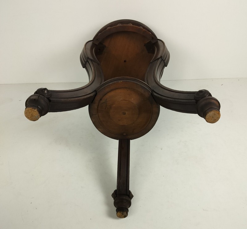 Stunning antique Pedestal Plant stand carved wood with spindles Side table WOW gallery