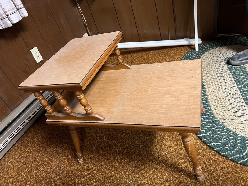 MCM 2 Tier Side End Lamp Table gallery