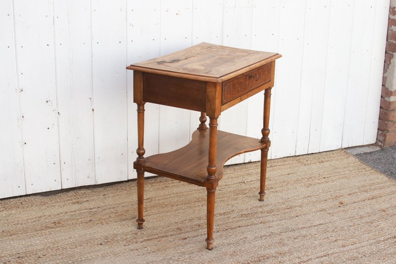 19th Century French Marquetry Table gallery
