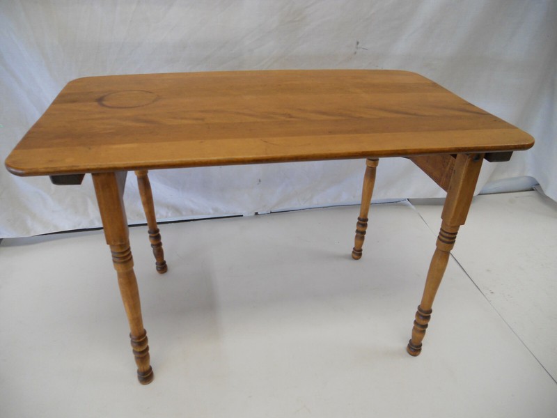 Paris MFG #12 Wood Folding Sewing Table Kids 24″ White House San Francisco VTG