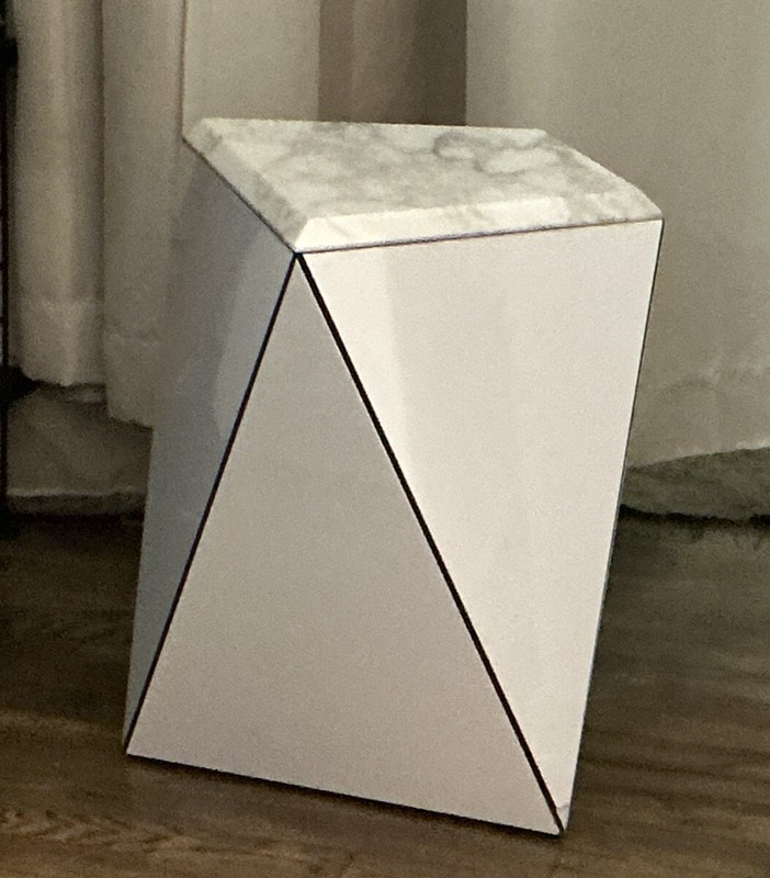 WL25 Washington Prism Side Table By David Adjaye For Knoll with White Marble Top gallery