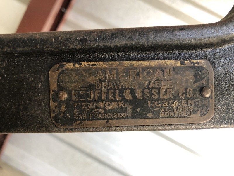 Keuffel & Esser Co Cast Iron Industrial Drafting Drawing Table gallery